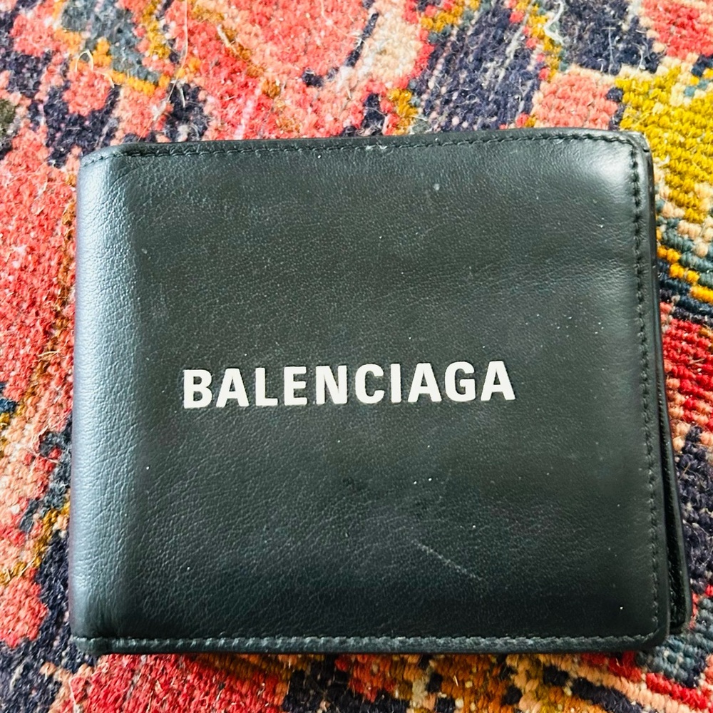 Balenciaga Black Leather Wallet